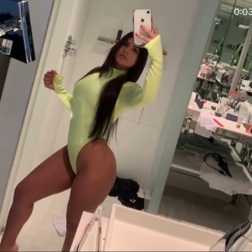 Neon green all mocked up bodysuit